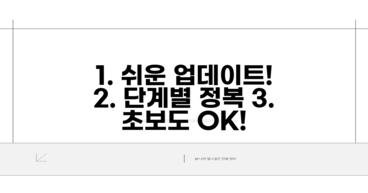 단계별 업데이트 방법 쉬운 설명