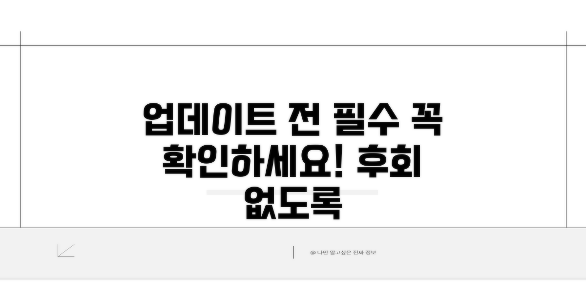 업데이트 전후 필수 확인 사항