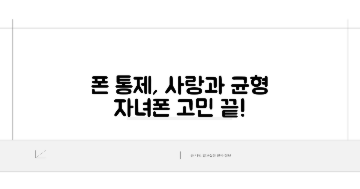 자녀폰 통제, 균형 잡는 법