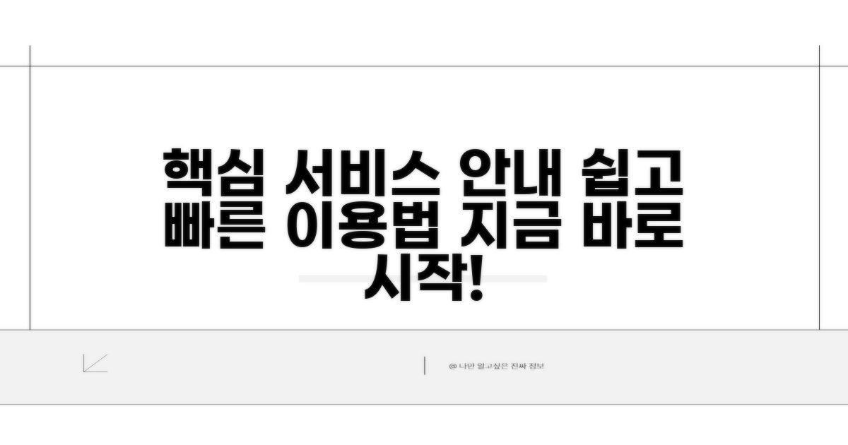 주요 서비스와 이용 방법 안내