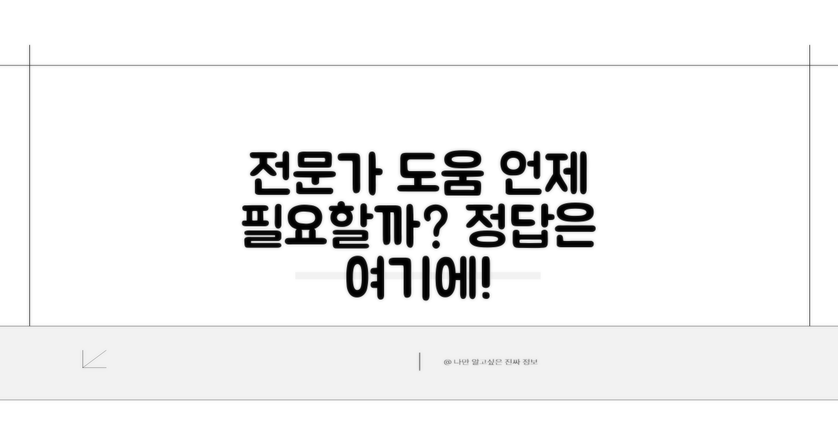 전문가 도움, 언제 필요할까?