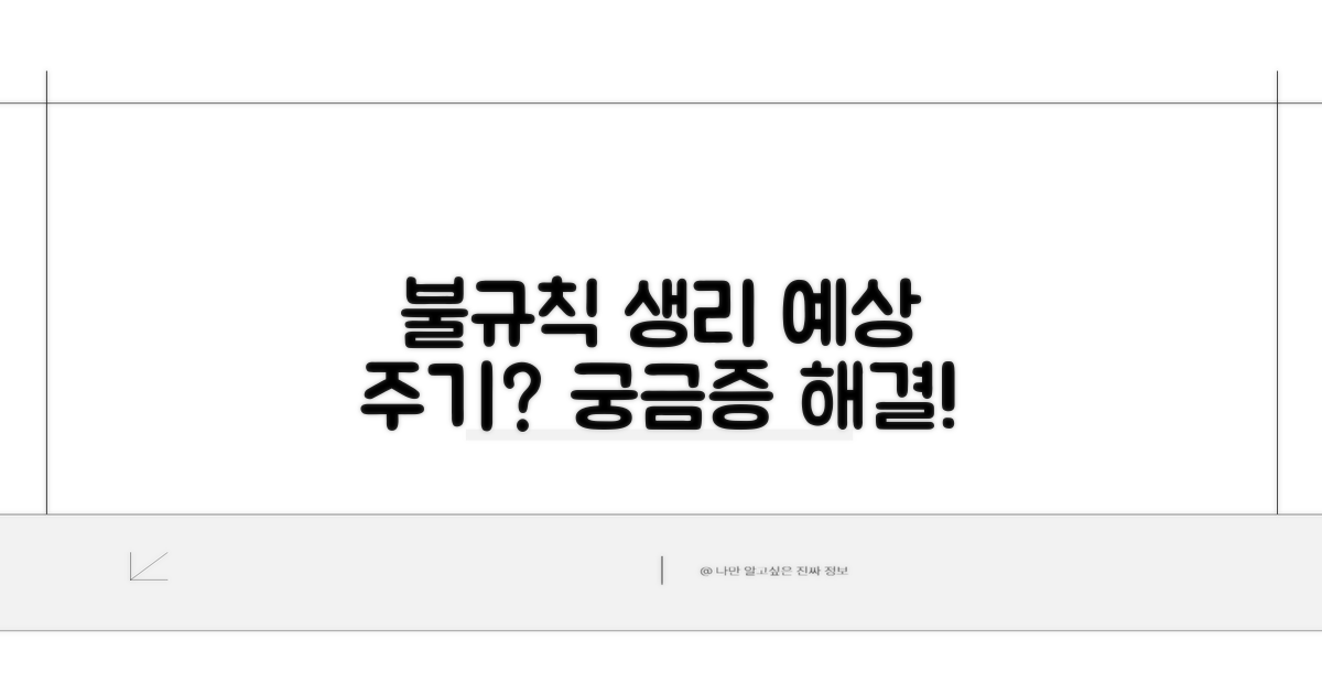 불규칙 생리 주기, 예상 기간은?