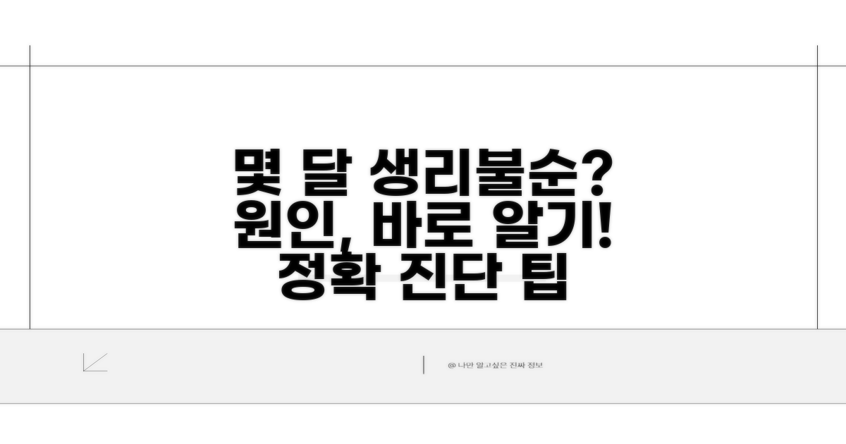 생리불순 몇 달 지속 원인 분석