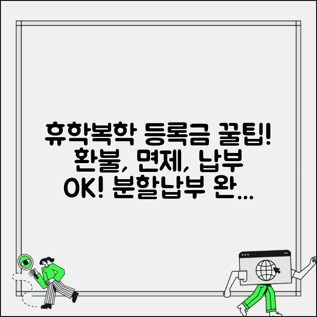 휴학시 등록금 처리 및 환불 | 휴학 등록금 면제 조건 | 복학시 등록금 납부 | 분할납부 방법 완벽 안내