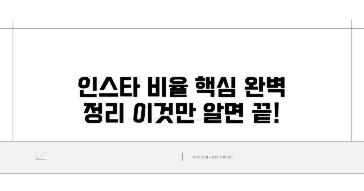 인스타 비율 핵심 완벽 정리