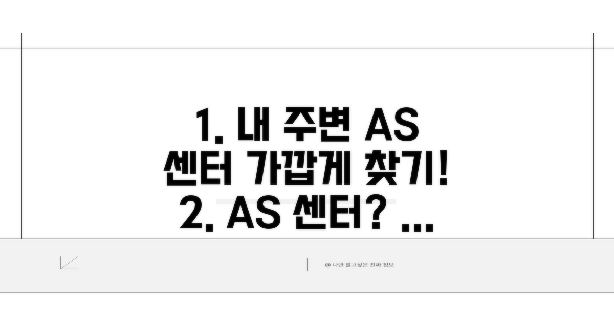 가까운 A/S 센터 찾는 방법