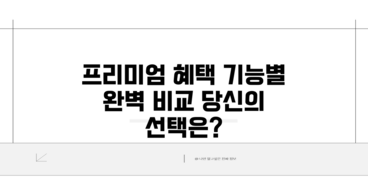 프리미엄 기능별 혜택 비교