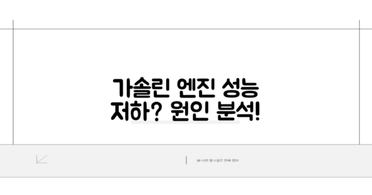 가솔린 엔진 성능 저하 원인 분석