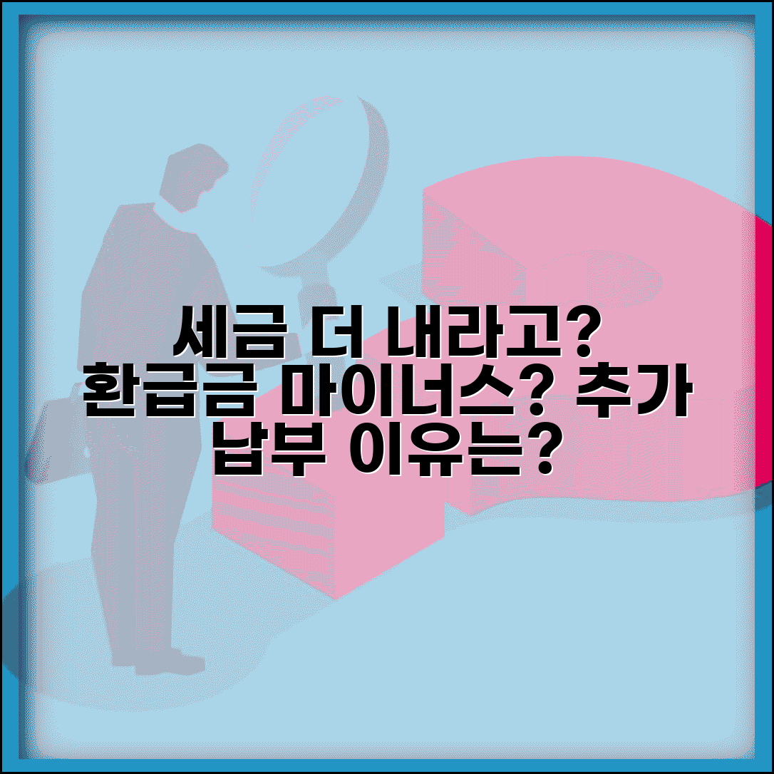 환급금 마이너스 원인 분석 | 추가 납부세액 발생 | 환급 대신 납부하는 경우 | 세금 더 내야 하는 이유