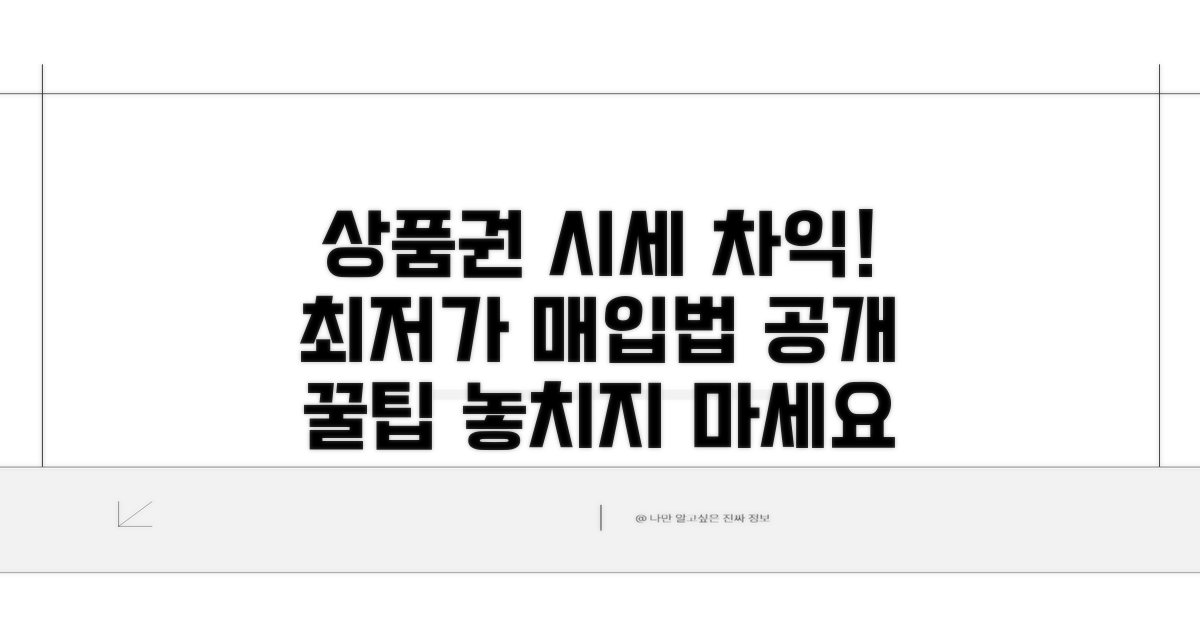 상품권 현재가 매입가 비교법