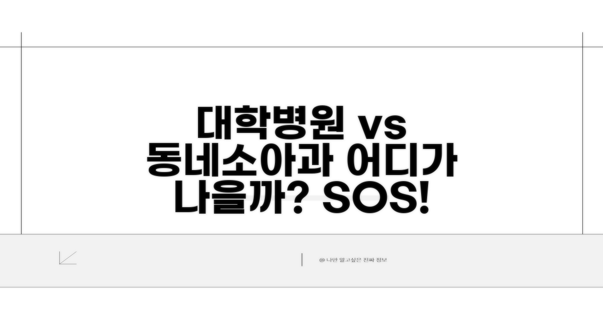 대학병원 vs 동네 소아과 비교