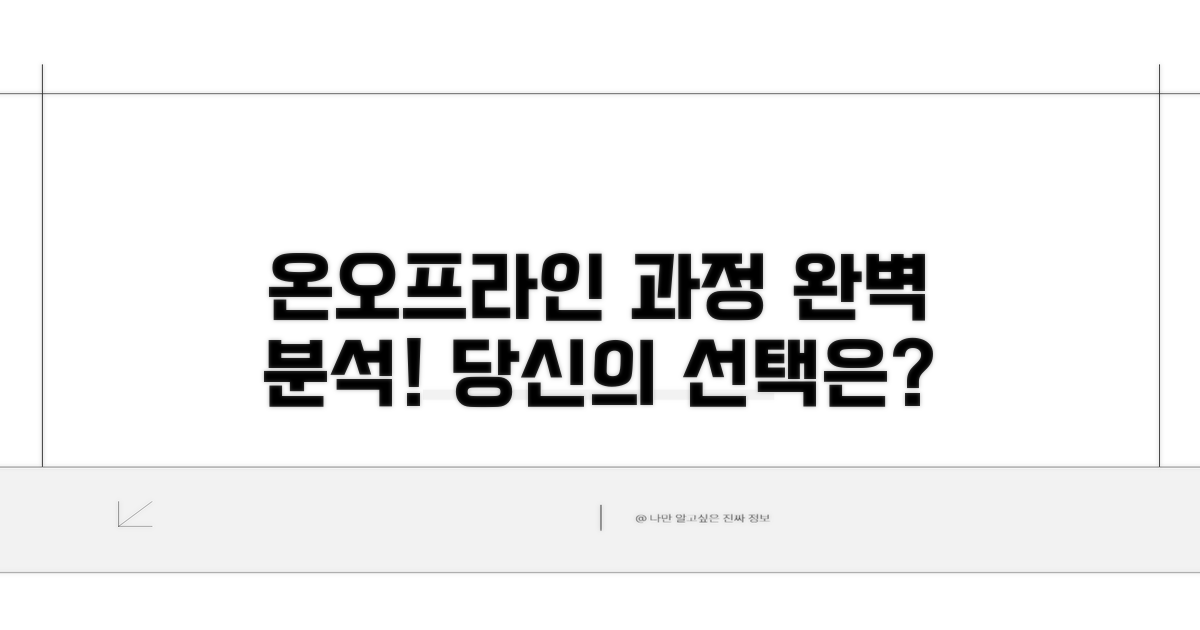온라인/오프라인 과정 완전 분석