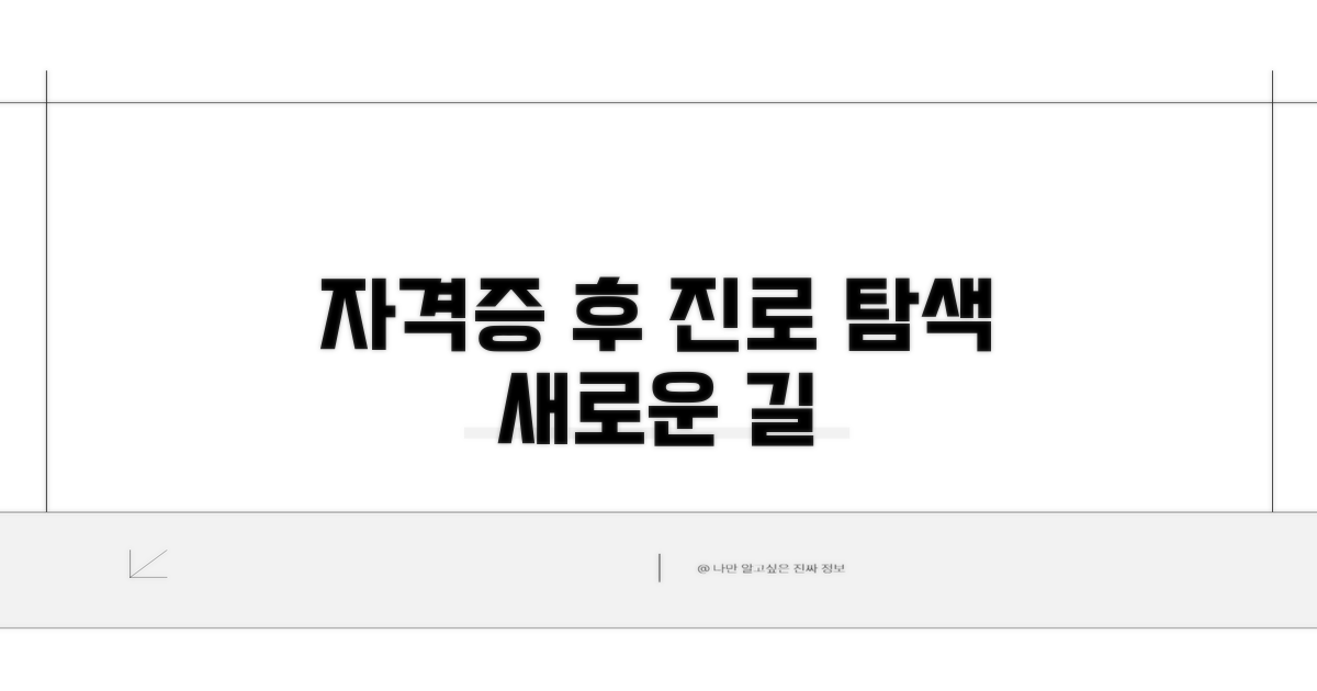 자격증 취득 후 진로 탐색