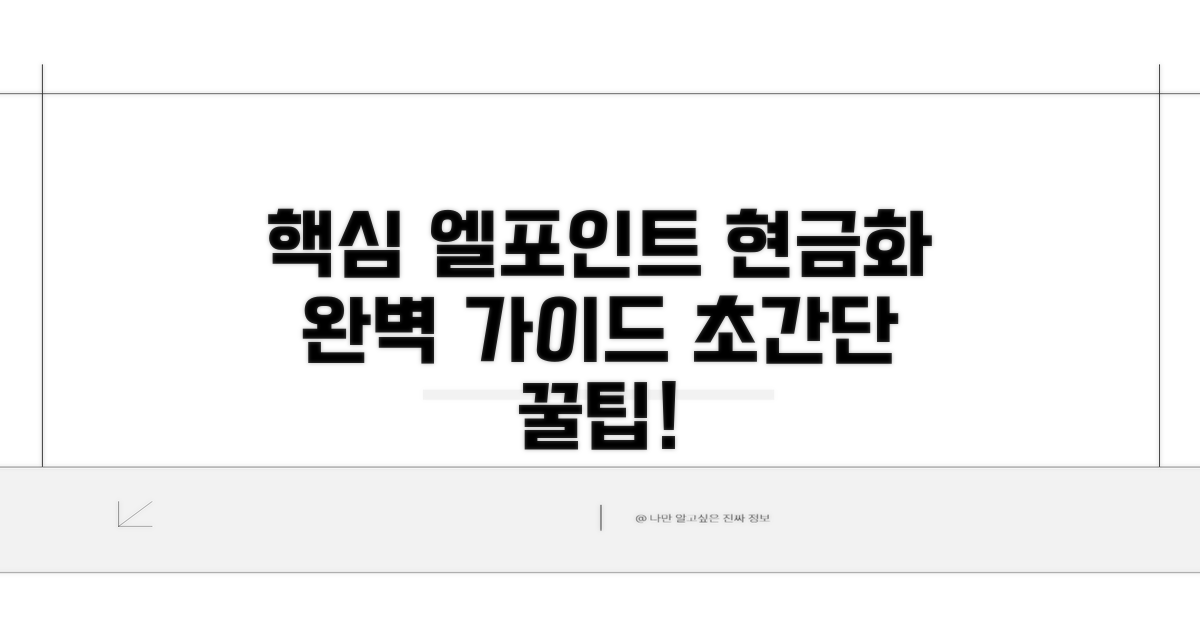 실전! 엘포인트 현금 전환 단계별 완벽 가이드