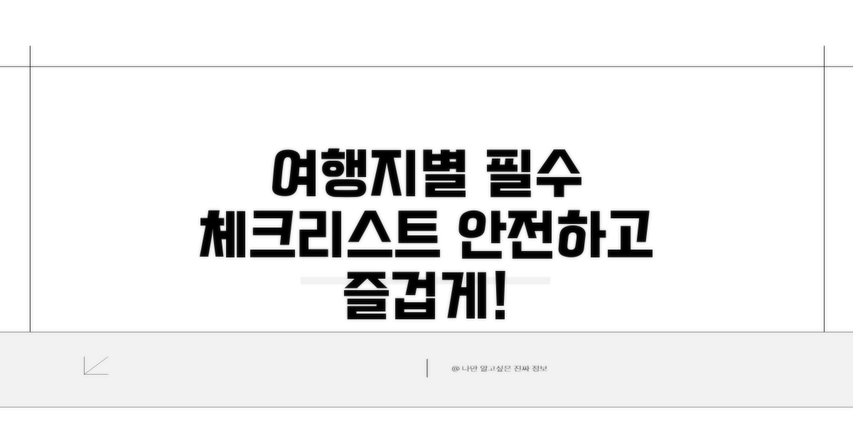 여행지별 주의사항 미리 체크