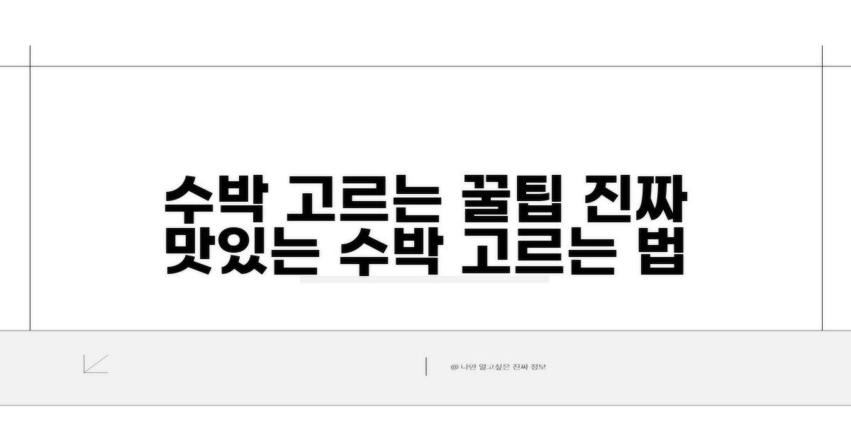맛있는 수박 쉽게 고르는 꿀팁
