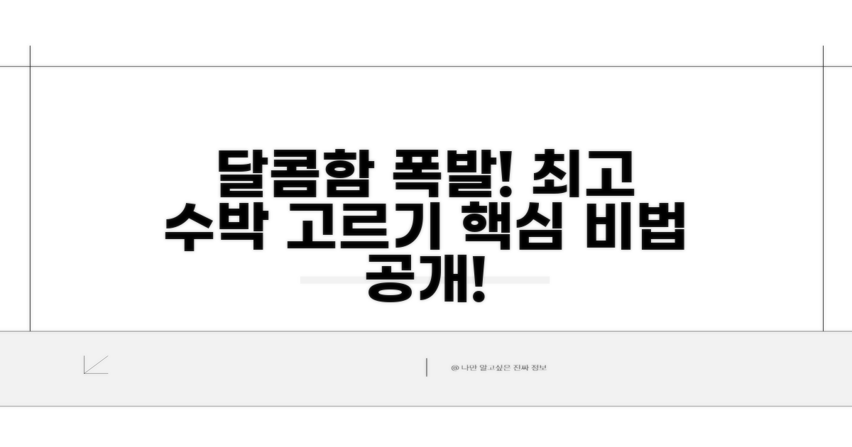 당도 최고 수박 고르는 핵심 비법
