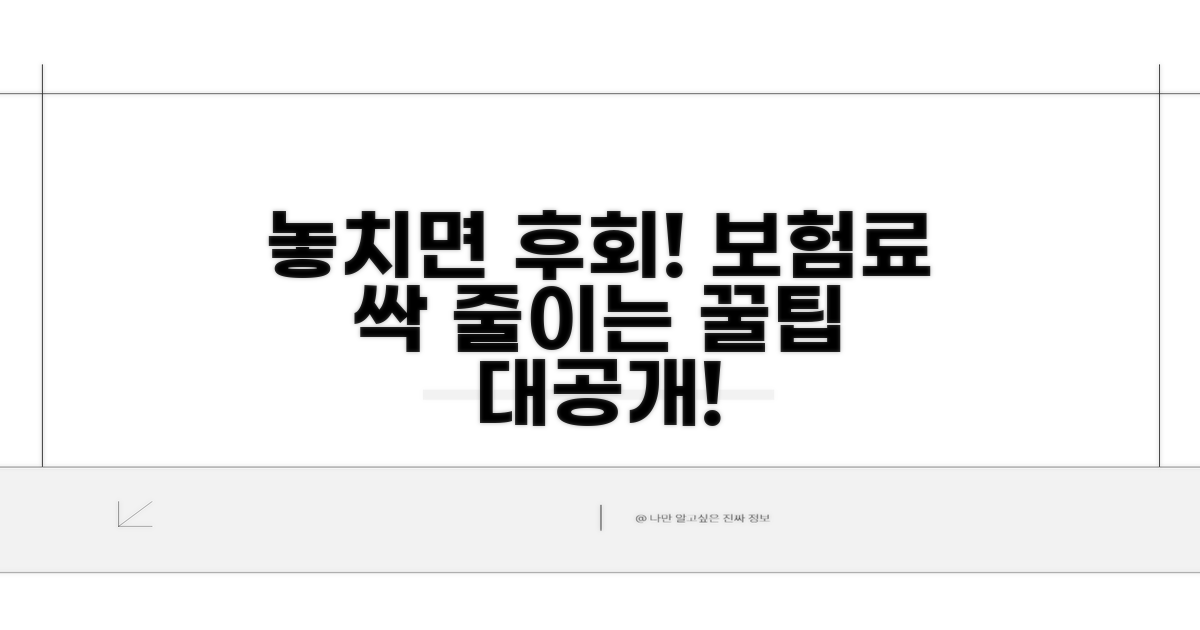 놓치면 손해! 보험료 절약 꿀팁