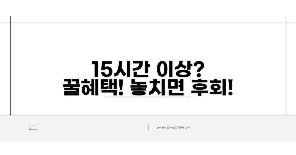 주 15시간 이상 근무 시 혜택