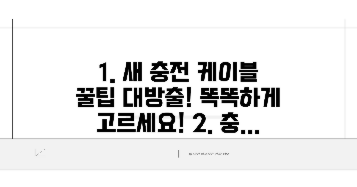 새 충전 케이블 현명하게 고르기