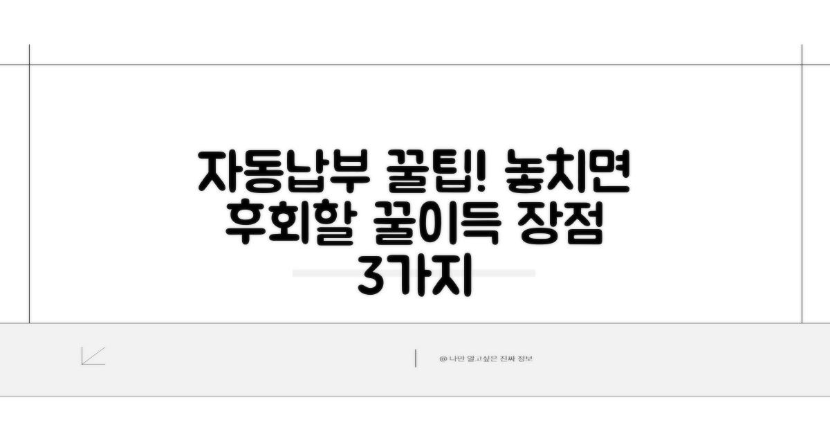 자동납부, 꼭 알아야 할 장점