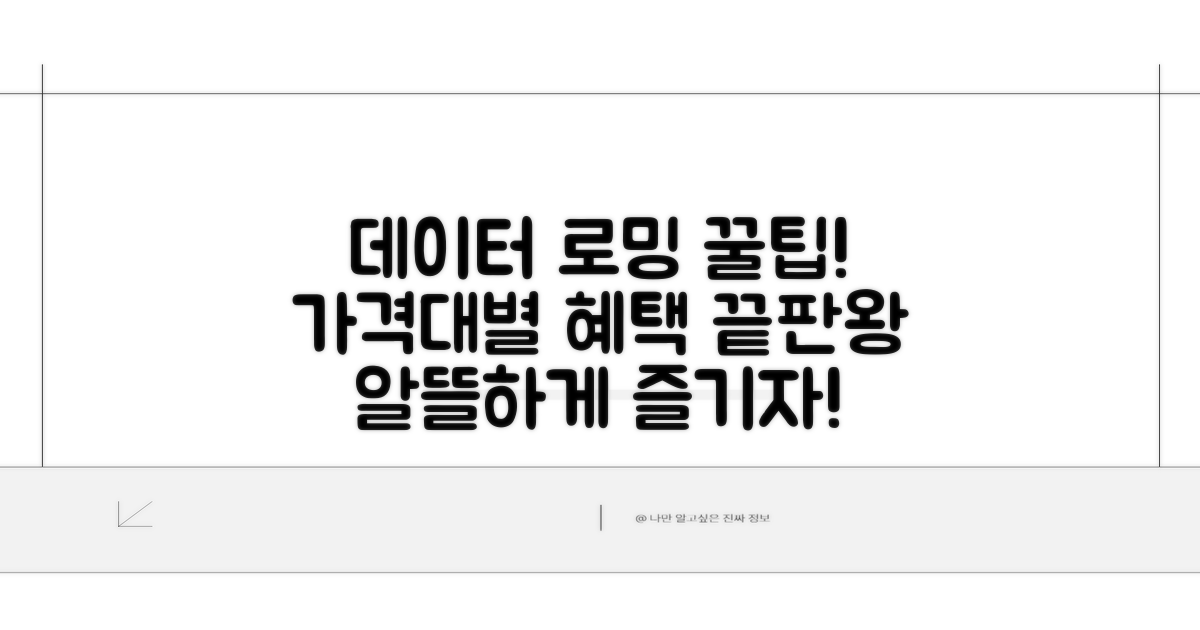 데이터 로밍 가격별 혜택 분석