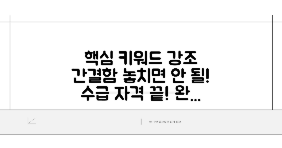 놓치기 쉬운 수급자격 완벽 분석