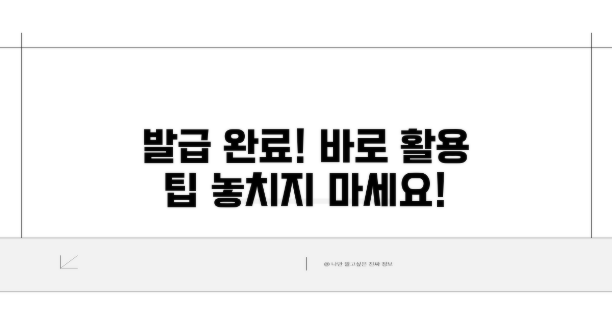 발급 완료 후 활용 팁