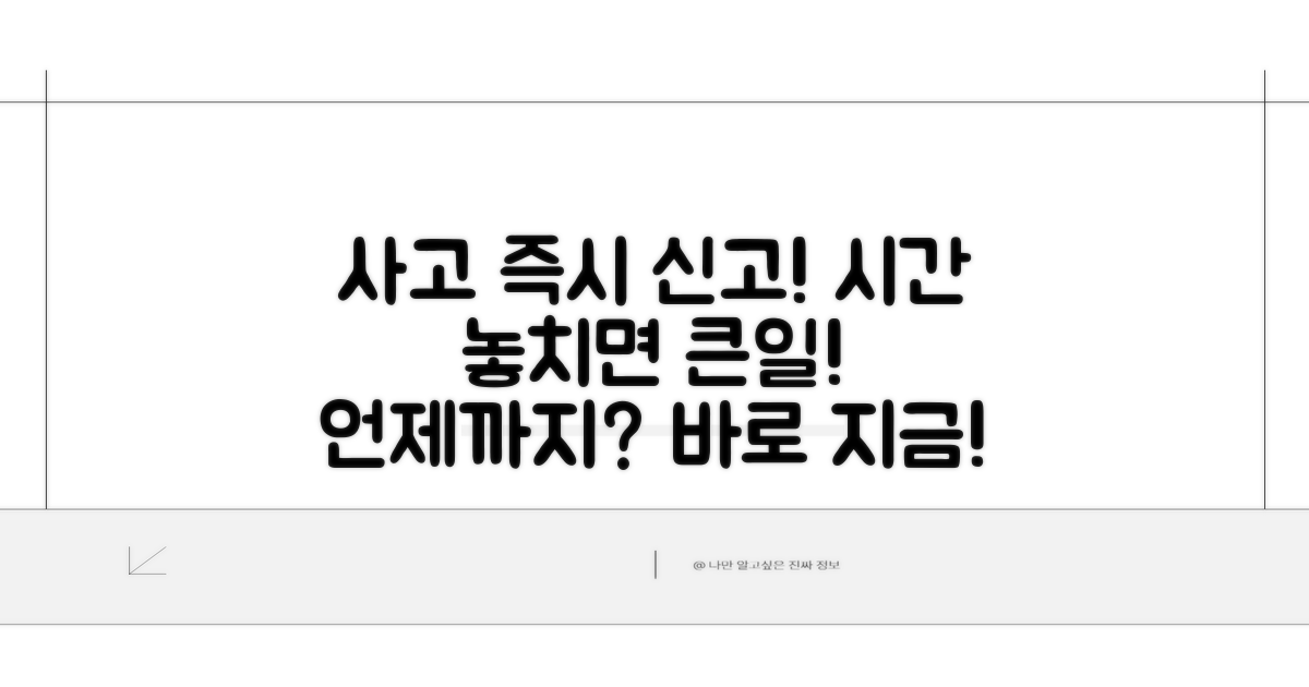 사고 즉시 신고, 언제까지 해야 할까?