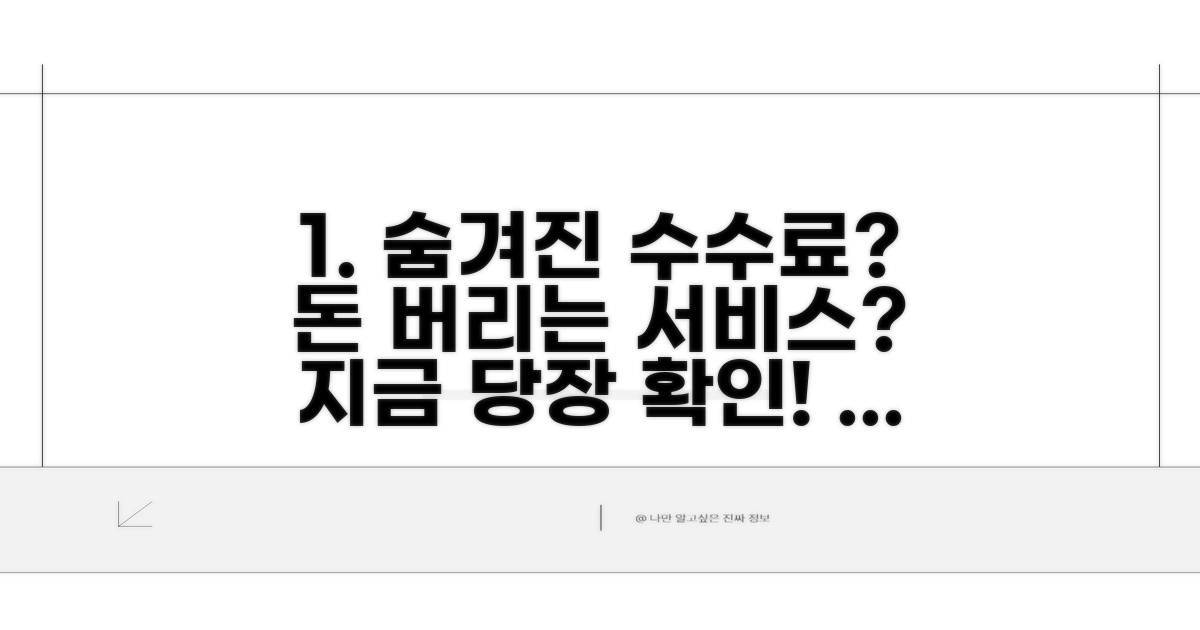 비싼 서비스, 숨은 수수료 확인법