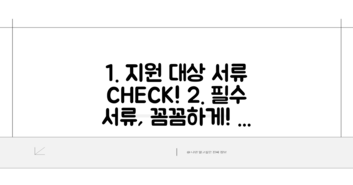 지원 대상 및 필수 서류 확인