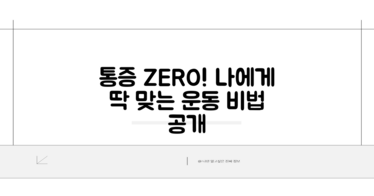 맞춤 운동 선택과 통증 관리 비법