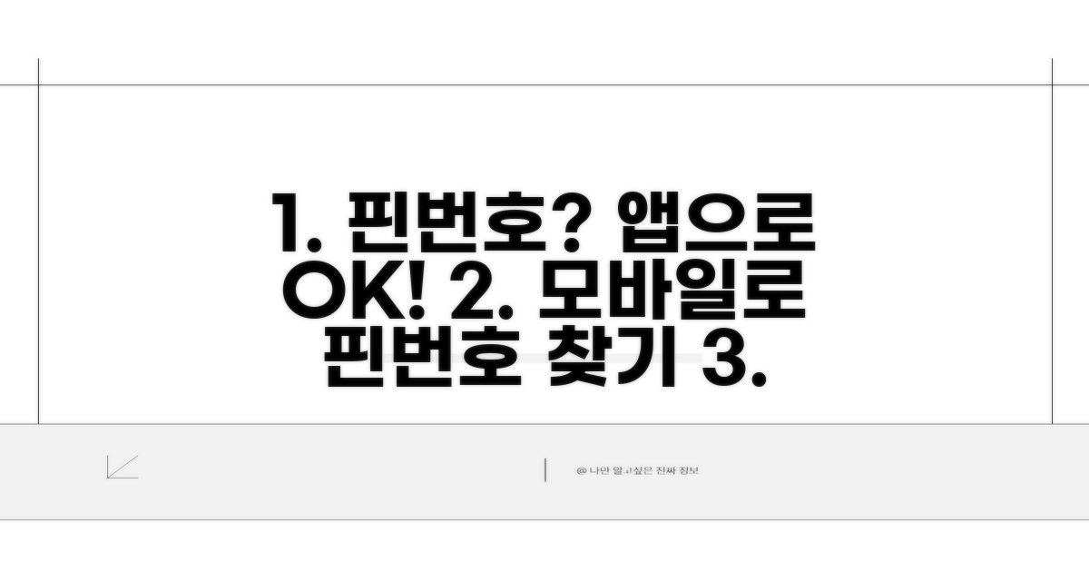 모바일 앱으로 핀번호 찾는 방법