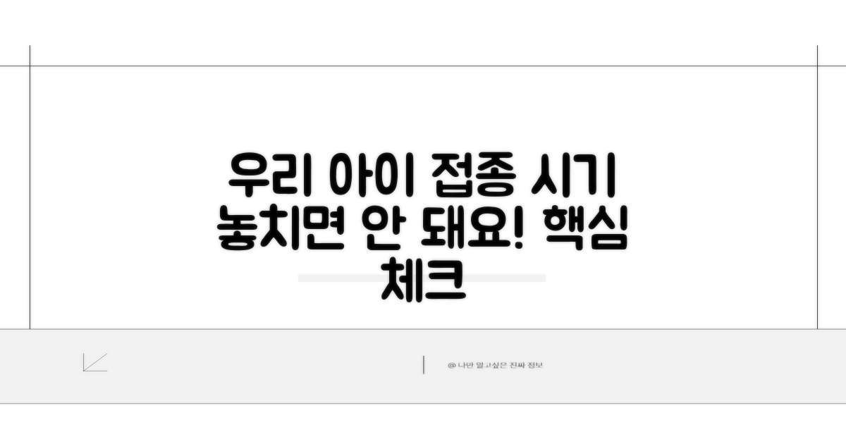 우리 아이, 언제 접종해야 할까?