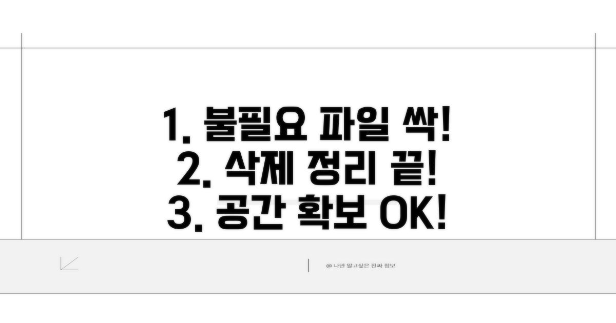 불필요한 파일 삭제와 정리 방법