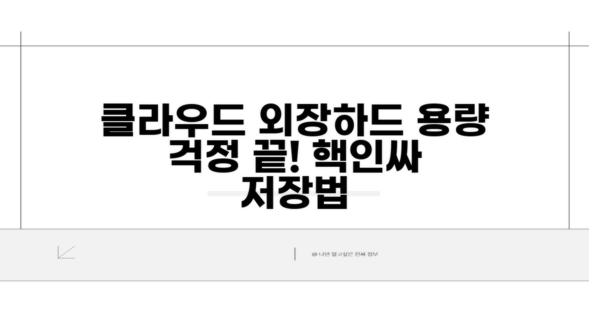 클라우드 및 외장하드 활용 용량 확보