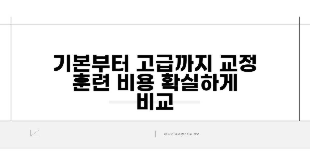 기본 훈련부터 고급 교정 가격