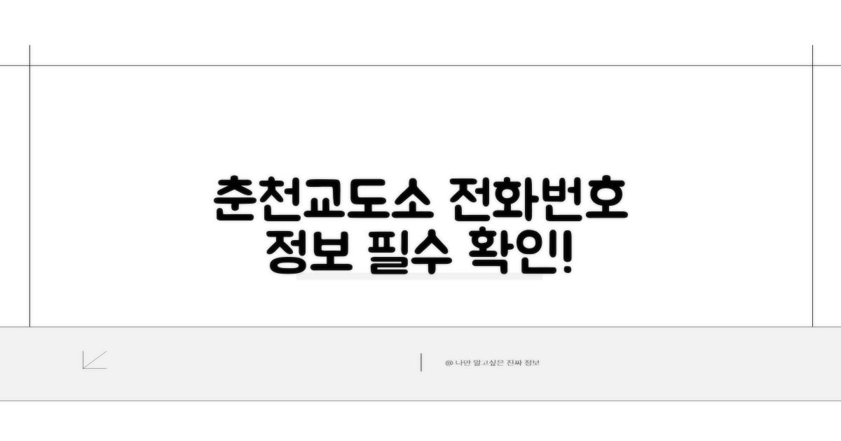 춘천교도소 전화번호 및 기본 정보