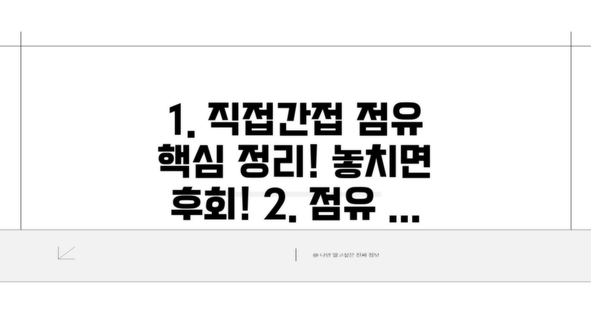 직접, 간접 점유 방법 한눈에