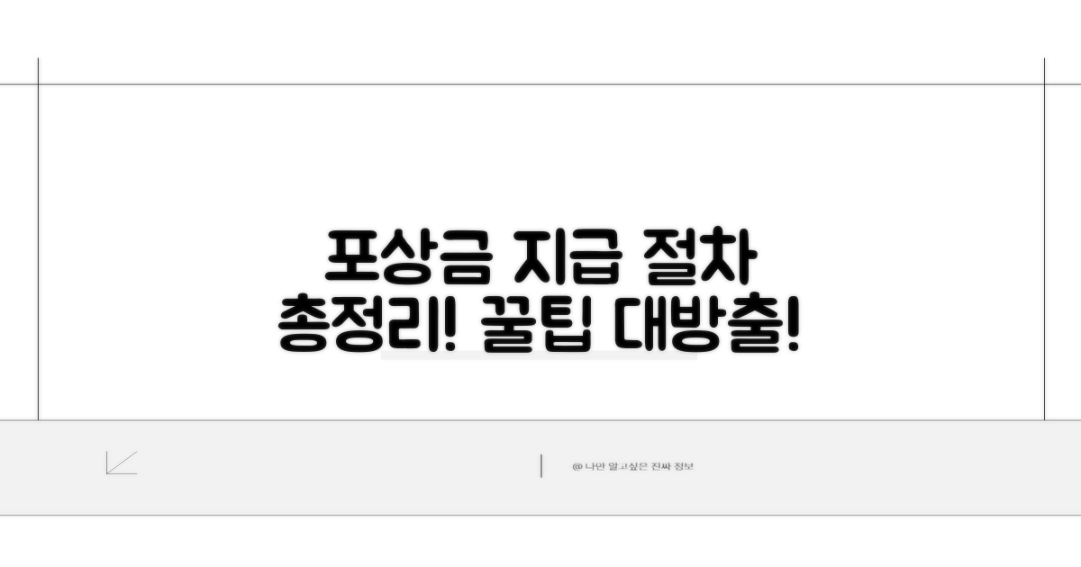 포상금 지급 절차 총정리