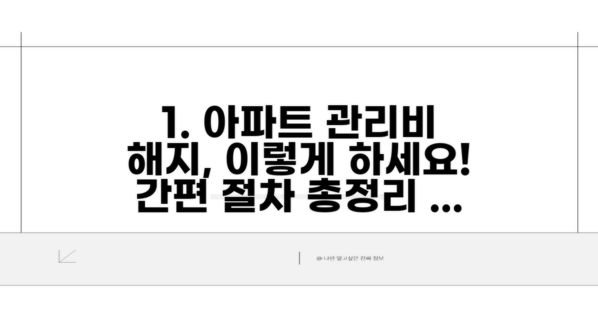 아파트관리비 해지 절차 상세 안내