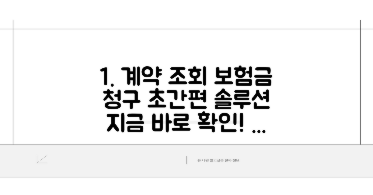 계약 조회, 보험금 청구 간편화 방법