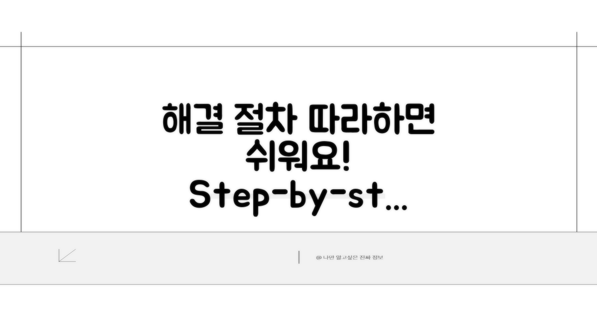 순서대로 따라하는 해결 절차