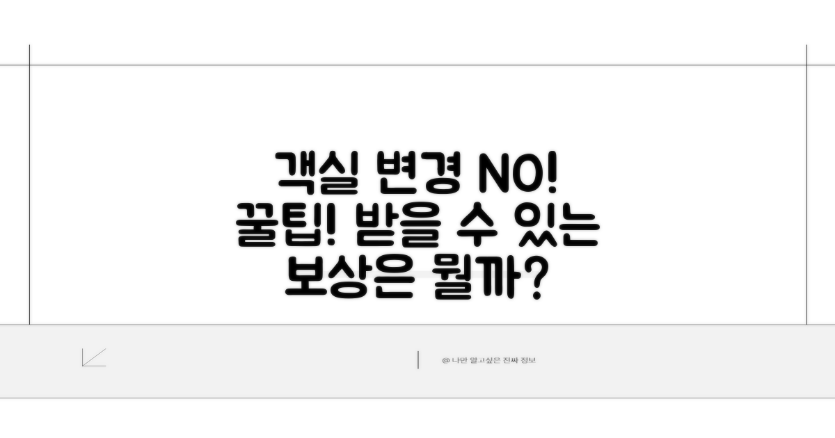 객실 변경 대신 받을 수 있는 보상은?