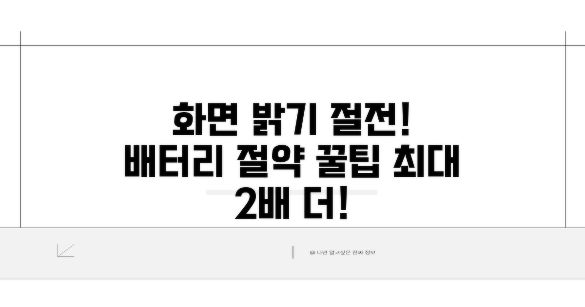 화면 밝기 조절과 절전 모드 활용