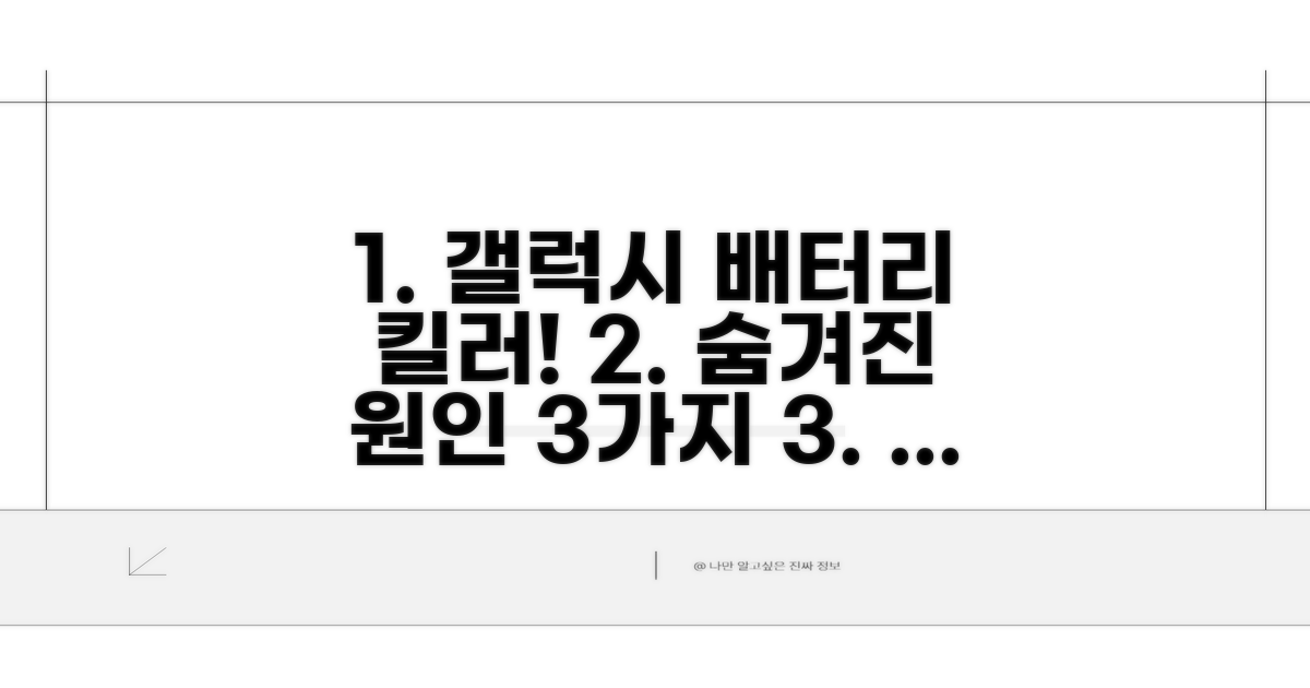 갤럭시 배터리 소모 원인 파헤치기