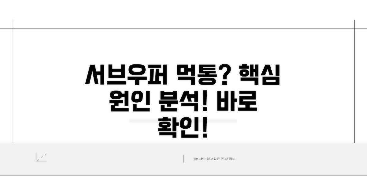 서브우퍼 작동 안함 원인 파헤치기