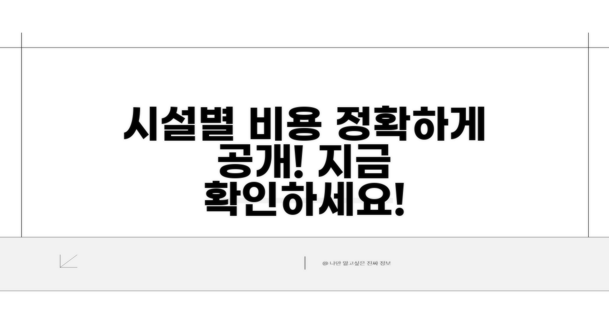 시설별 비용 상세 안내