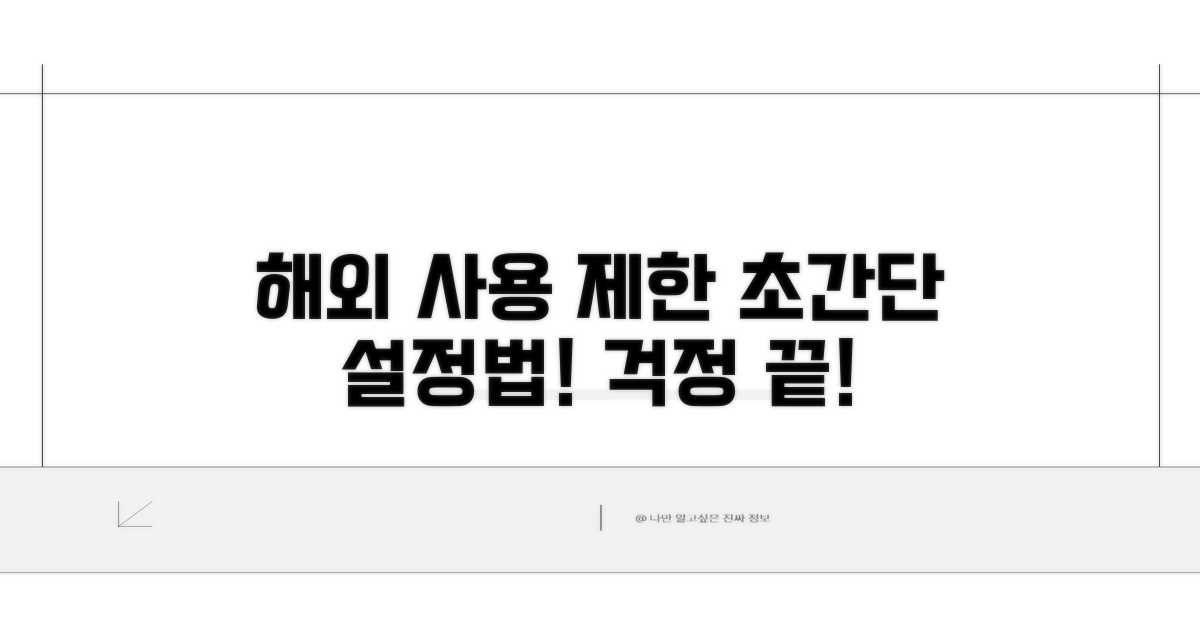 해외 사용 제한 설정 완벽 가이드