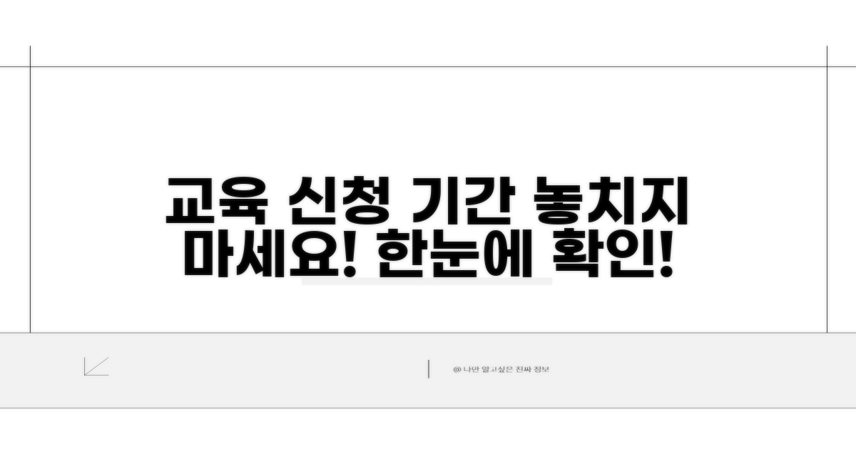 교육 신청 기간 한눈에 보기